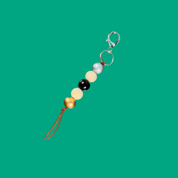 Bead and Leather Key Chain